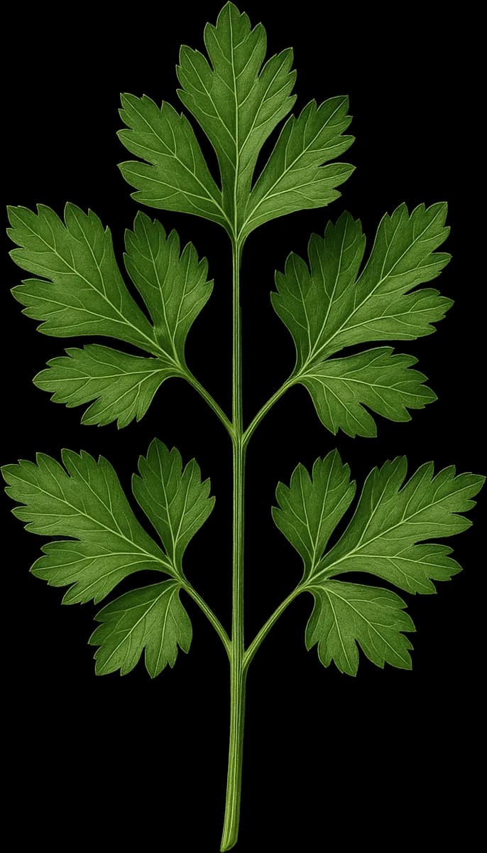 Parsley botanical illustration