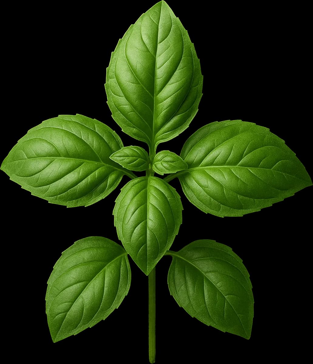 Basil botanical illustration