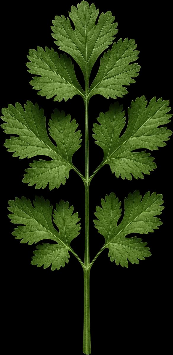 Cilantro botanical illustration