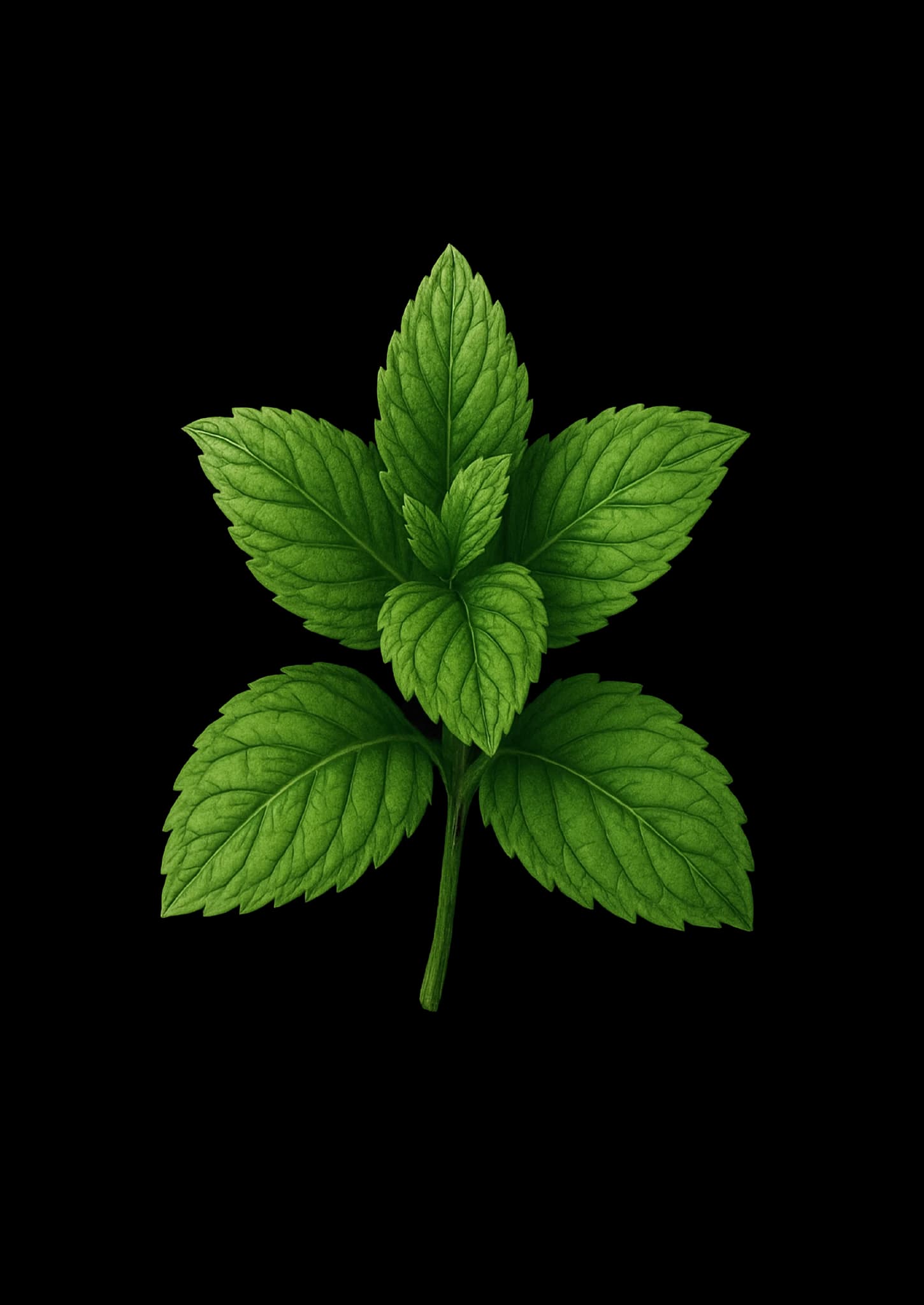 Mint botanical illustration